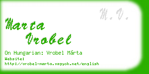 marta vrobel business card